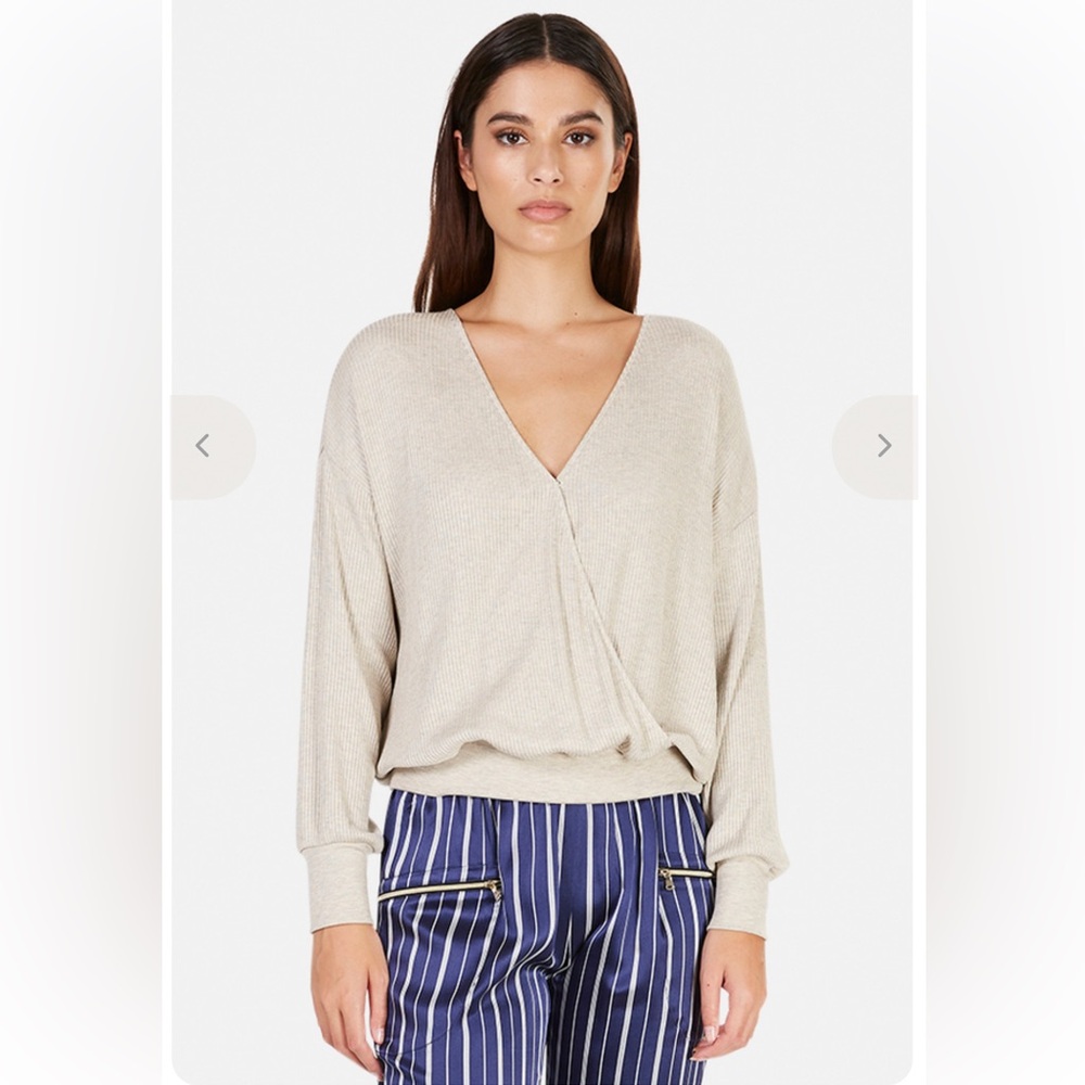 L’AGENCE Amber Wrap Knit Top